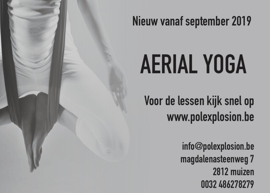 zwart witte foto met aerial yoga pose